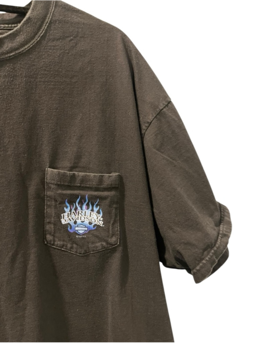 Vintage 2000 Harley Davidson Flame T-Shirt Size 2XL Route 66 California Biker - Picture 3 of 6